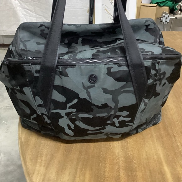 lululemon athletica Black and Gray Camouflage Duffel Bag - Picture 1 of 10